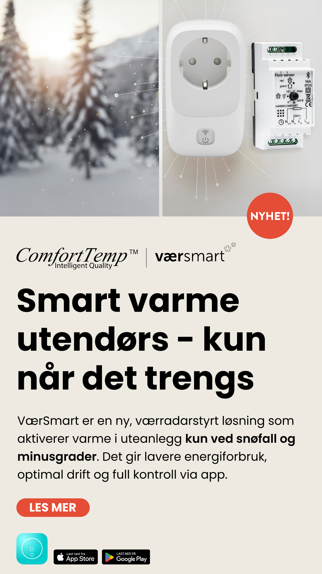 ComfortTemp vaersmart mobil Varmecomfort